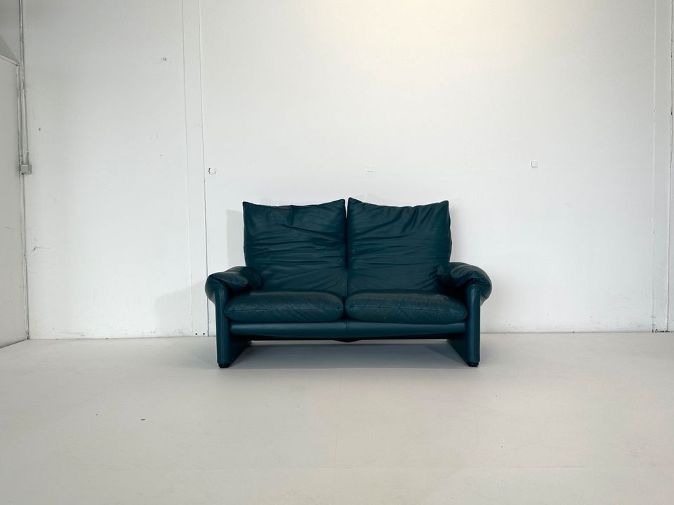 Cassina Maralunga Leder Sofa Couch DesIgner Sessel Stuhl in Höchst im Odenwald