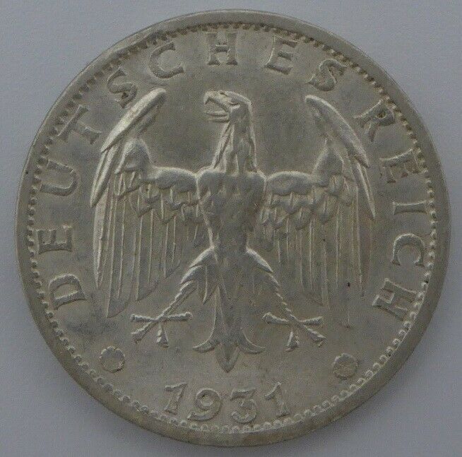 3 Reichsmark Silbermünze Jaeger Nr. 349 Umlaufmünze 1931 A, vz-st in Tübingen