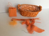 Ovaler Pflanzkorb und Täschchen, mit Folie ausgekleidet, orange Niedersachsen - Buchholz in der Nordheide Vorschau