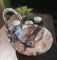 Waschschale aus Glas für Konsole Waschtisch Glaschschale 42cm Bad Sachsen - Bautzen Vorschau