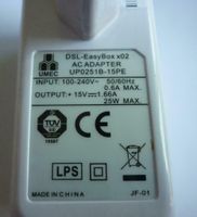 Netzteil Adapter UMEC für DSL-EasyBox x02 UP0251B-15PE 15V 1,66A Bad Doberan - Landkreis - Dummerstorf Vorschau