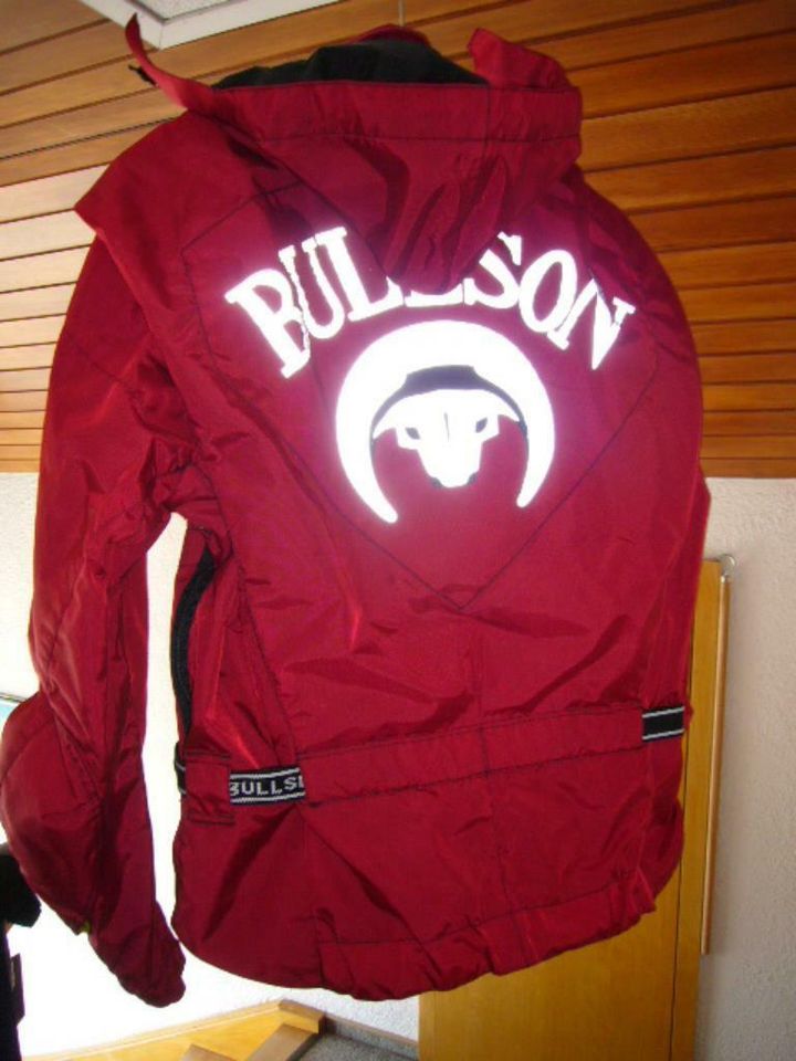 Ultra rare Bullson Motorradjacke Weste mit Kapuze XXXL in Unterroth