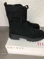 Schnürrboots Stiefel Schuhe Esprit Neu schwarz Vegan Gr. 42 Baden-Württemberg - Hardt Vorschau