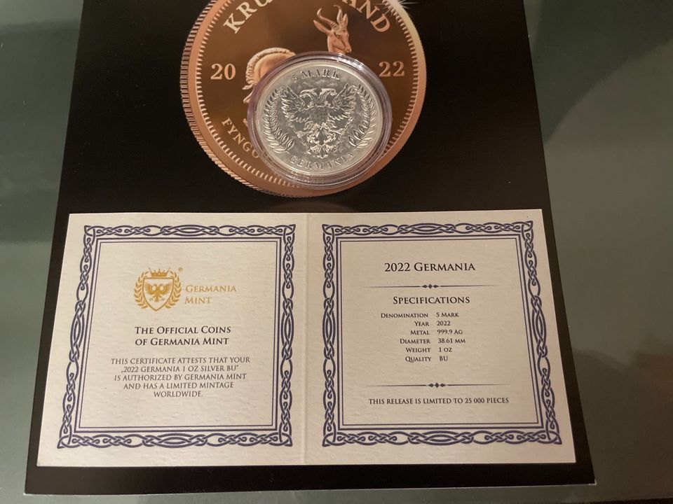 7x 1 OZ Silbermünzen 999.9 Germania Mint, Maple Leaf, 2019-2023 … in Hamburg