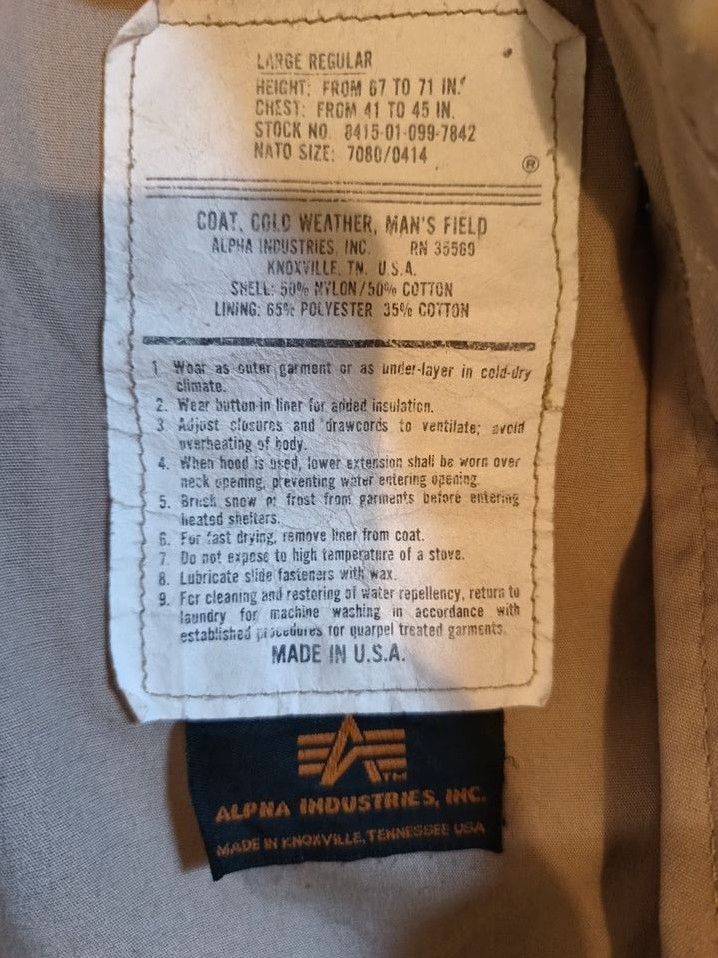 Made in US, US Militär/NATO jacke Gr.L ,Alpha Industries Inc., in Berlin