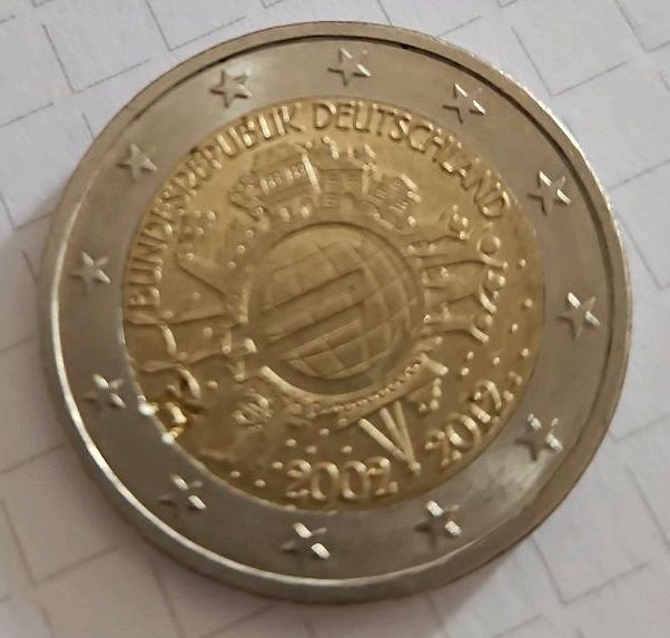 Zwei Euro Münze Bundesrepublik Deutschland in Hannover
