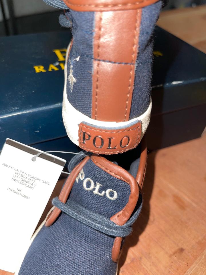 Coole Sneakers blau braun neu von Ralph Lauren in Größe 22 in Seeblick
