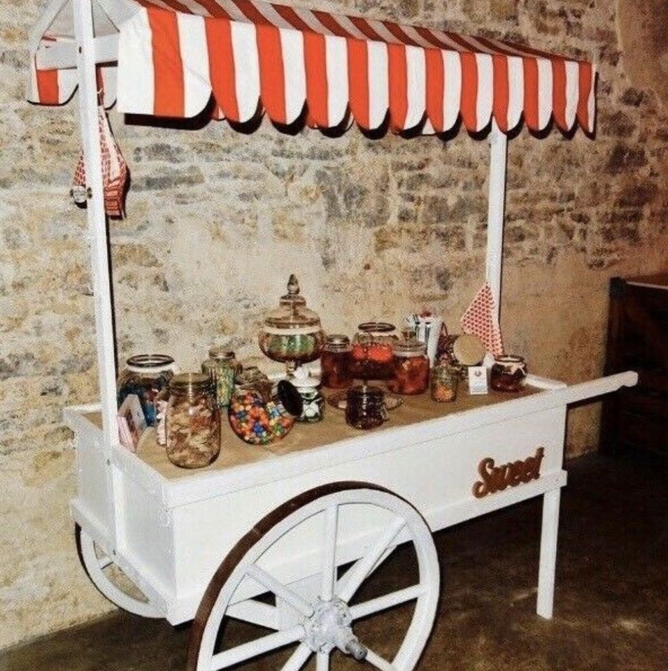 Candybar Candywagen Naschwagen  mieten leihen Stuhl Stühle in Sommerhausen Main