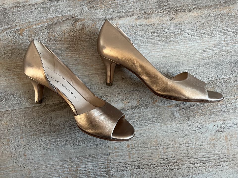 Peter Kaiser Pumps Peeptoe Jamala Gold Leder 38,5 5 1/2 6cm in  Baden-Württemberg - Allensbach | eBay Kleinanzeigen ist jetzt Kleinanzeigen