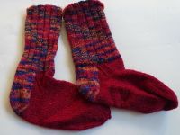 Socken Stricksocken rotgemustert handgestrickt 16cm #BSO-1 Rheinland-Pfalz - Wershofen Vorschau