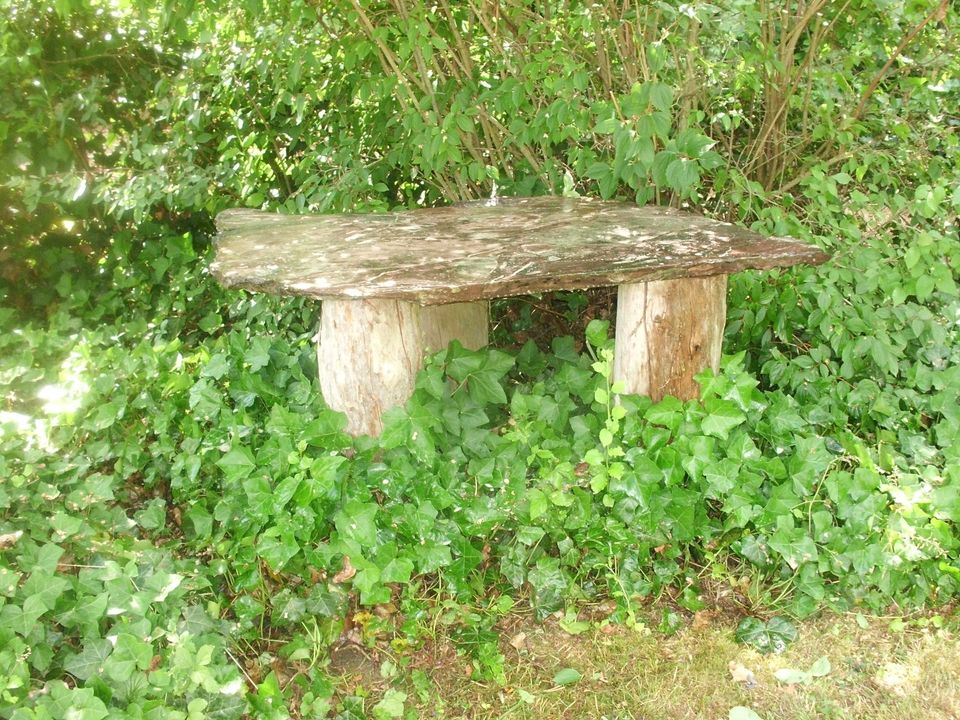 robuste Steinplatte als Gartentisch / Natur Tisch, 120 * 75 cm, in Donnersdorf