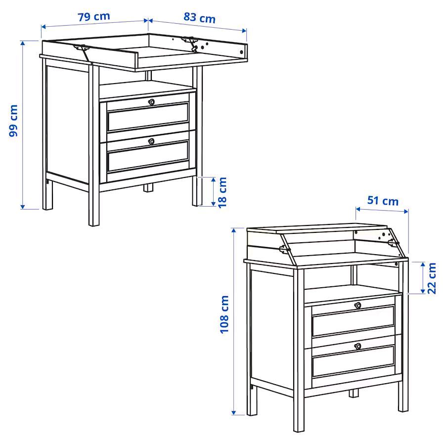 SUNDVIK Wickelkommode/Wickeltisch IKEA in Plauen