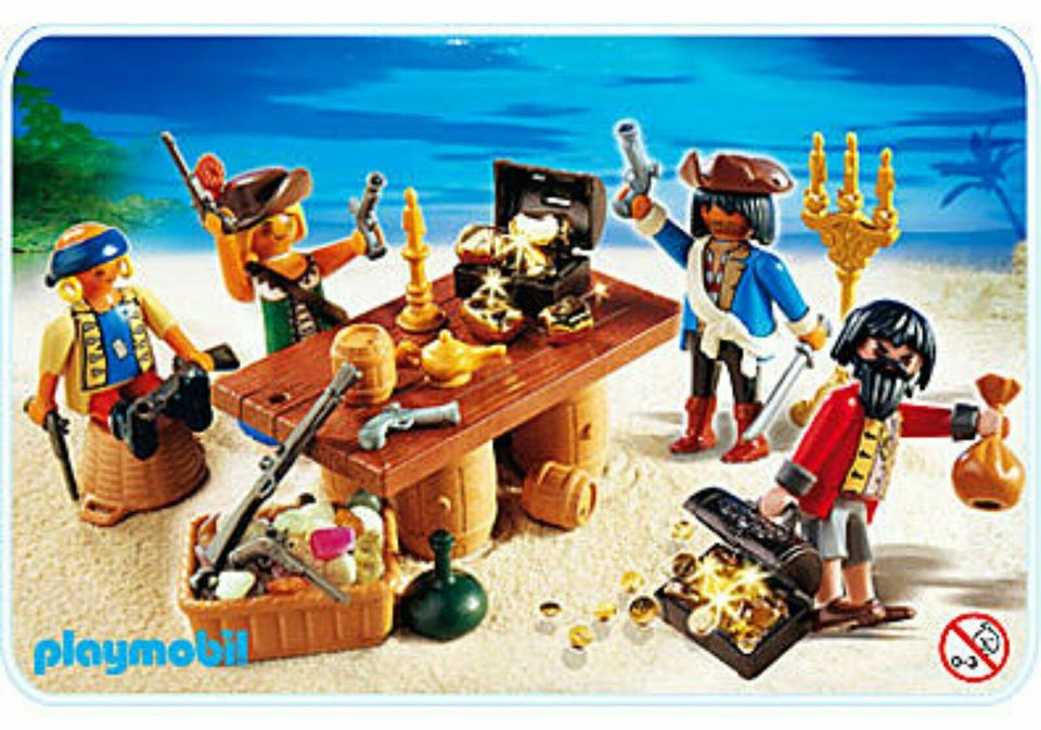 Playmobil 4292 Piratenbande mit Beuteschatz und Rumfässern in Diemelsee