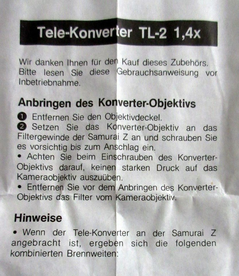 Tele Converter von KYOCERA in Bergisch Gladbach