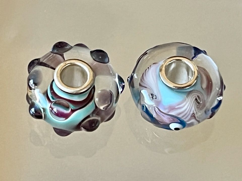 Trollbeads Event Unikat Wellen mint Lavendel in Grevenbroich