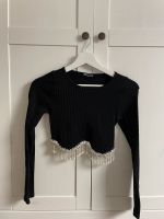 zara crop top schwarz mit perlen Nordrhein-Westfalen - Mönchengladbach Vorschau