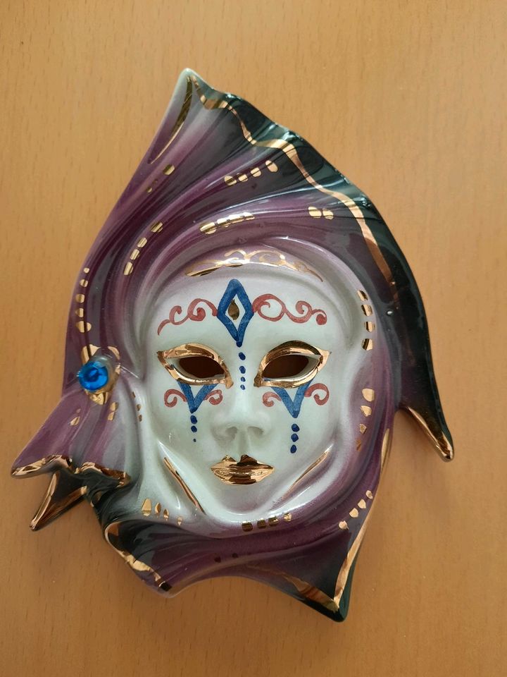 Harlekin Maske Dekoration Wand ca. 10 cm in Stuttgart