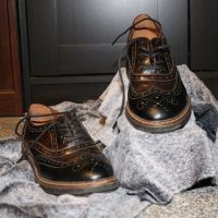 Damen Halbschuh Budapester Stil Gr. 38 braun schwarz Bayern - Grettstadt Vorschau