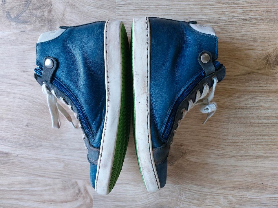 Tolle Bisgaard high Sneaker 34 blau grün weiß Leder in Hamburg