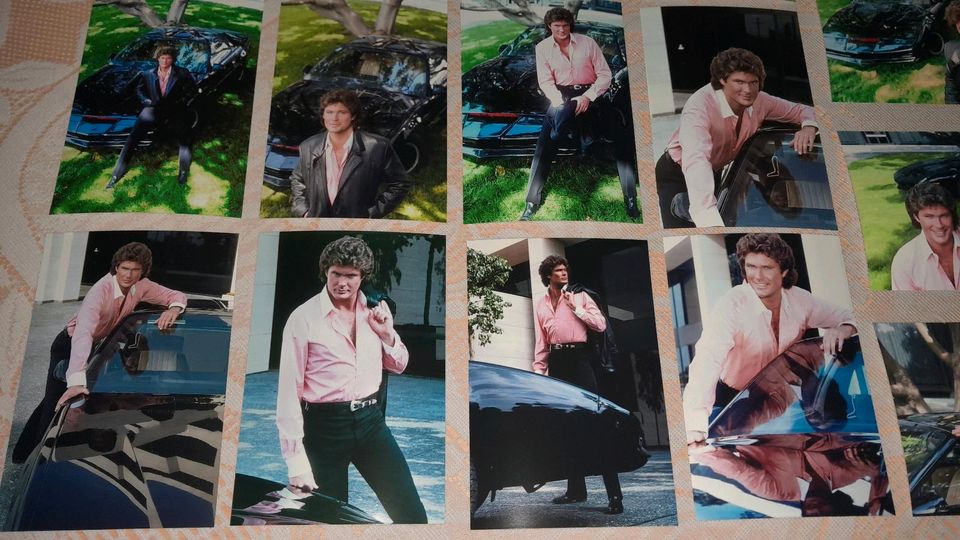 80 Knight Rider David Hasselhoff Promofotos, Set 1 bis 4, NEU; in Bremerhaven