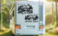 Berglandschaft | Wohnmobil Wohnwagen Camping Aufkleber Wandtattoo Nordrhein-Westfalen - Viersen Vorschau