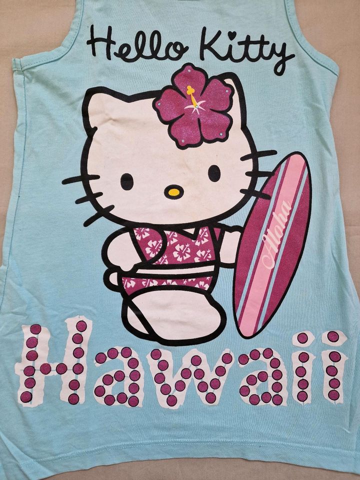 Hello Kitty Top T-Shirt, Gr. 128, hellblau, Hawaii in Dortmund