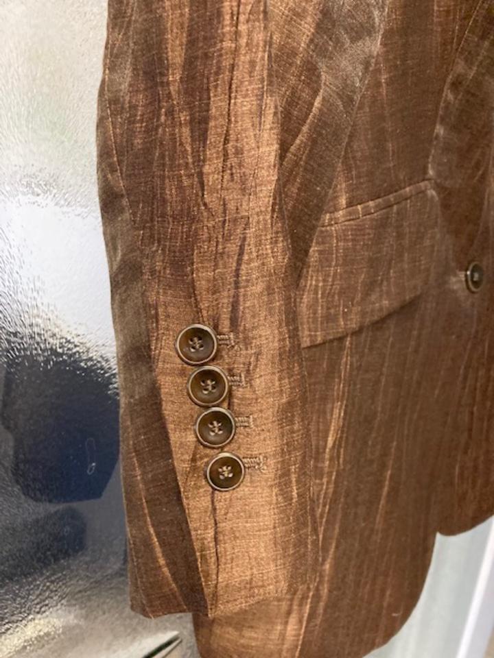 Madeleine Blazer Cruhs-Optikk, mit Leinen, Gr. 40, NEU in Stein