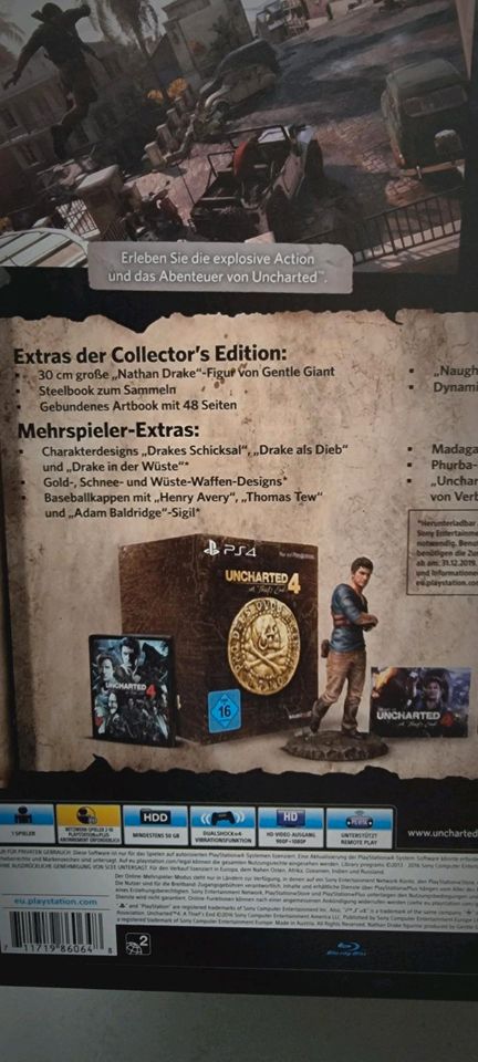 Uncharted 4 PS4 Collector's Edition Statue & Artbook in Sigmaringendorf