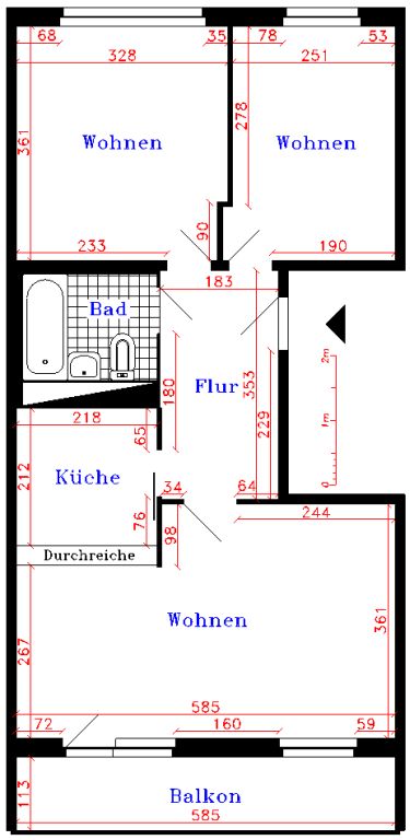 Kernsanierte 3-Zimmerwohnung Am Kiliansberg in Meiningen