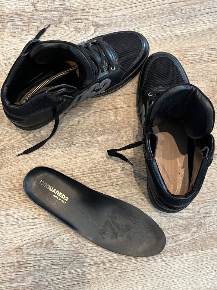 Dsquared Schuhe, high sneaker in gr.42 schwarz, sweat in gr. L in Herten
