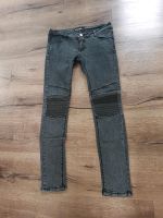 Dunkelgraue Bikerjeans Jeans Bikerlook Leder Knie  Gr.Xl Gr.42 Baden-Württemberg - Eberdingen Vorschau