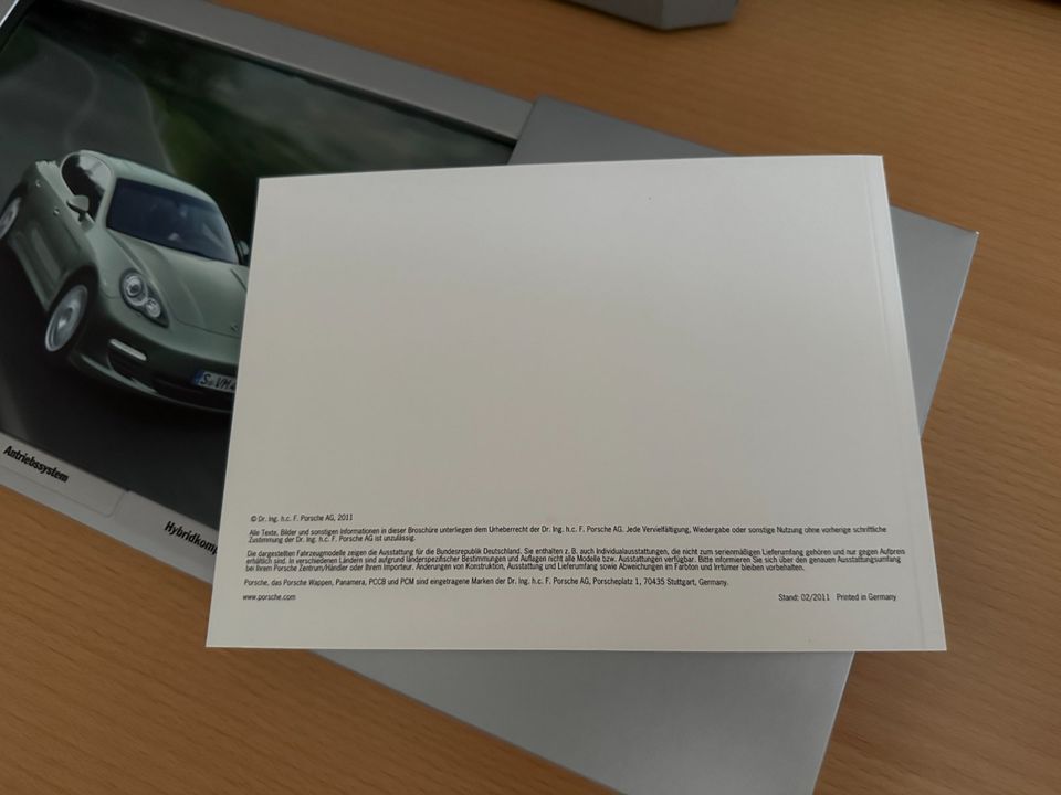 Porsche Prospekt Box: Panamera S Hybrid 2011 - 32 Seiten in Bingen
