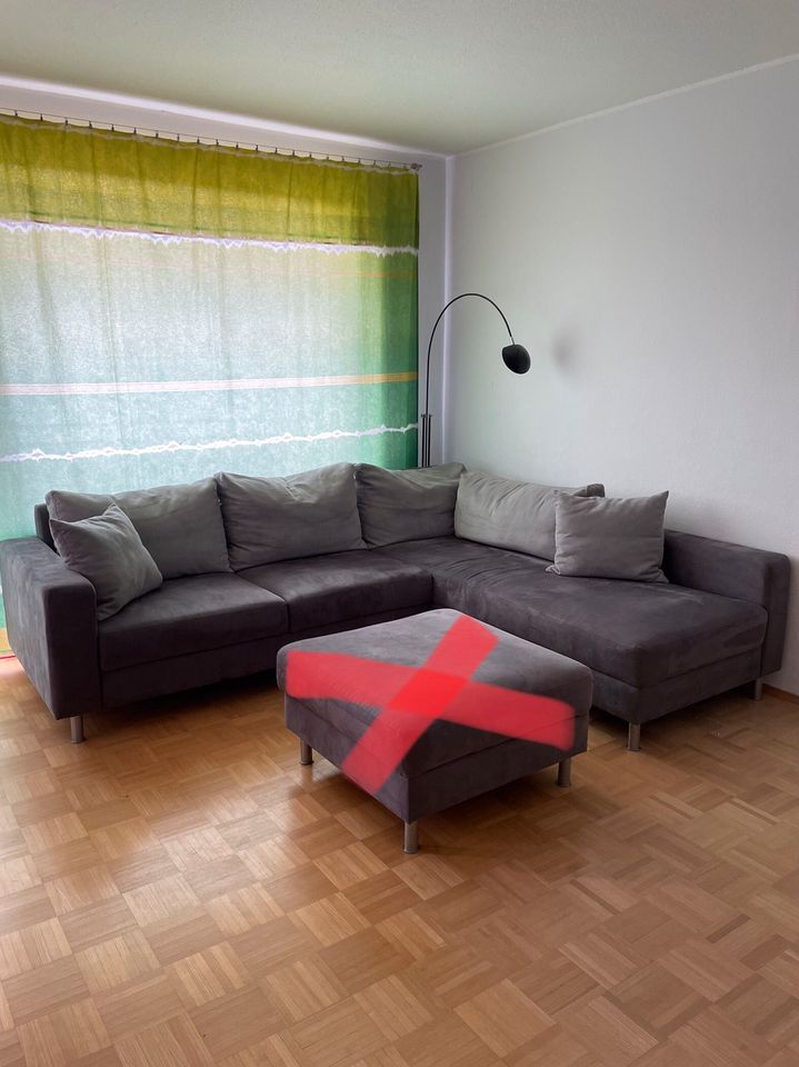 Schönes gepflegtes Sofa - Stoff - Grau in Gottenheim