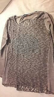 Langarmshirt Gr. 38 grau mit Glitzer in Hollingstedt b Delve Holst