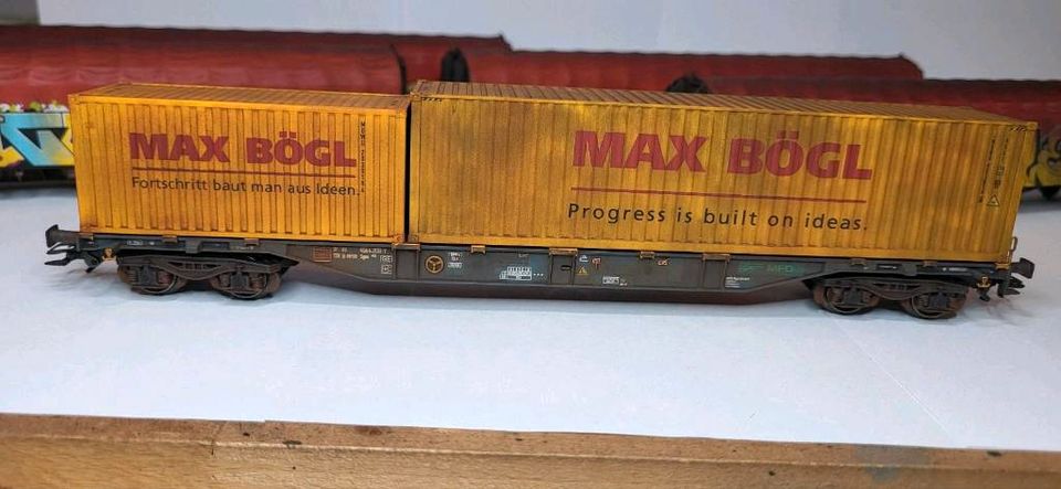 Märklin H0 Max Bögl Containertragwagen  47161 in Troisdorf