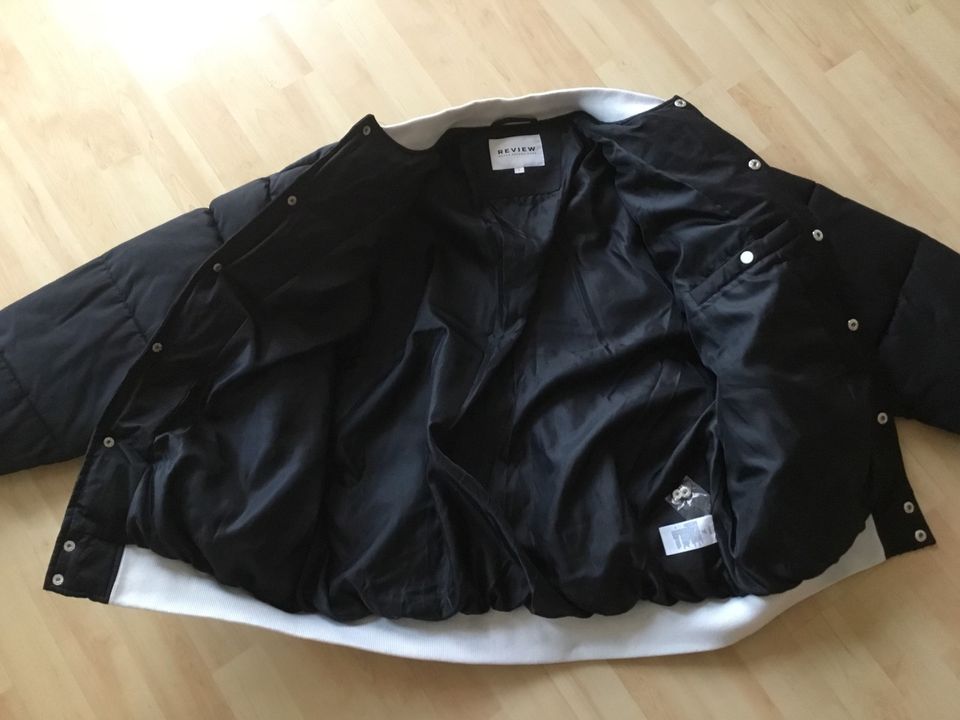 Review Bomberjacke schwarz / weiß Größe L * Neu * in Eltville