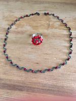 Set Kette und Ring Strass Glitzersteine rot Baden-Württemberg - Weinheim Vorschau