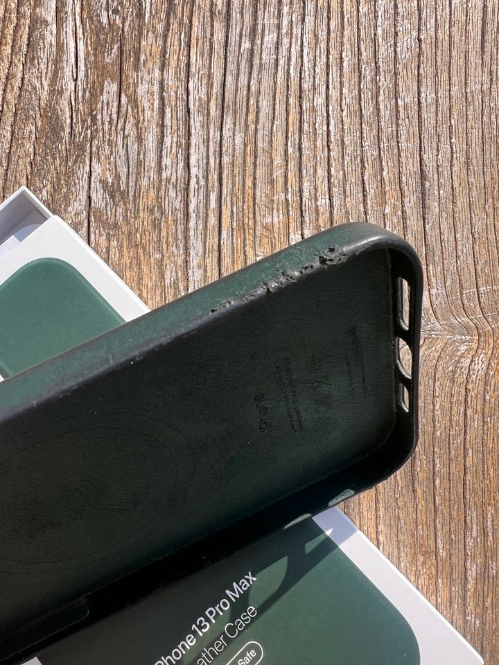 IPhone 13 Pro Max, Leather Case, Leder, Apple Grün, green in Leipzig