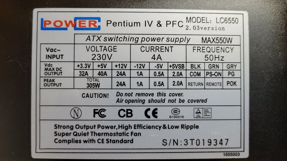 PC-Netzteil LC- Power LC6550 (550 Watt) in Konstanz