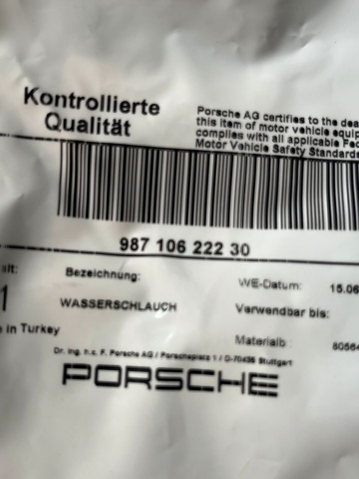 Original Porsche Boxster Cayman coolant hose 98710622230 in Kriftel