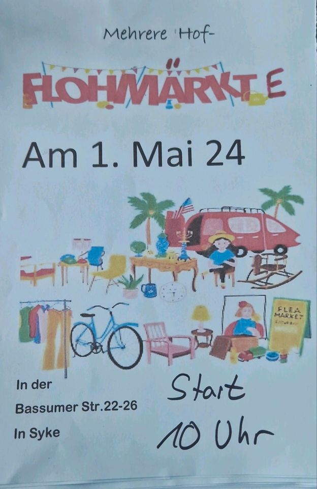 Hof flohmarkt am 1. Mai in Syke