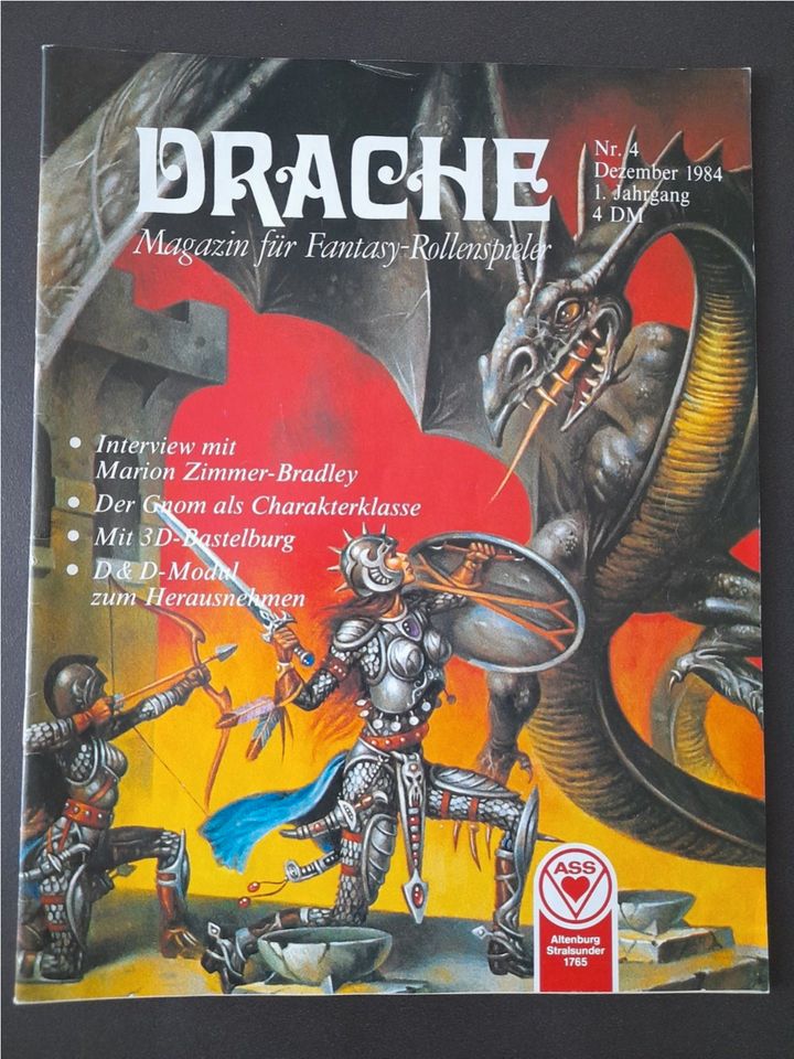 DRACHE Magazin für Fantasy-Rollenspieler Nr. 4 Dezember 1984 Rar in Ehingen (Donau)