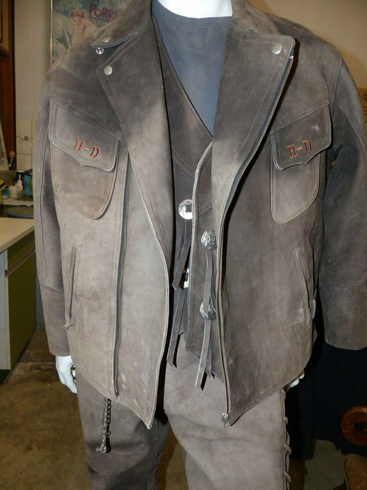 Harley Davidson Lederkluft, braun, Hose, Weste, Jacke, Biker in Flintbek