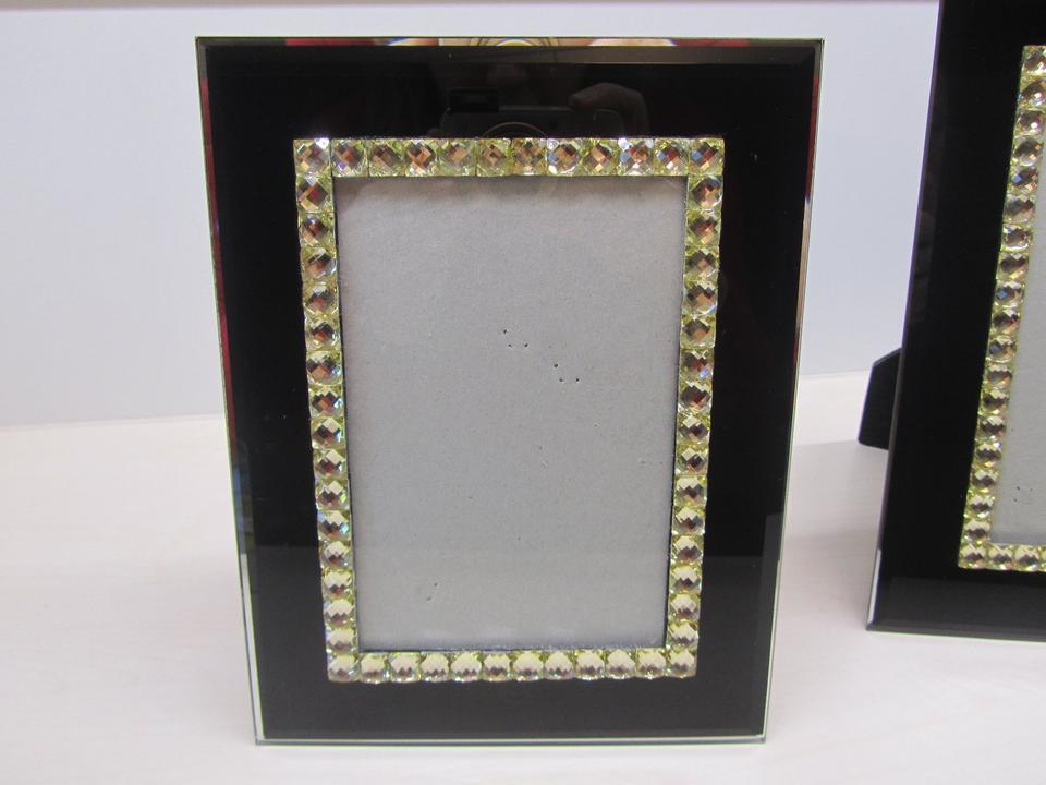 2 Bilderrahmen 10x15 + 12,7 x 17,8 cm Glas schwarz gold elegant in Dingolfing