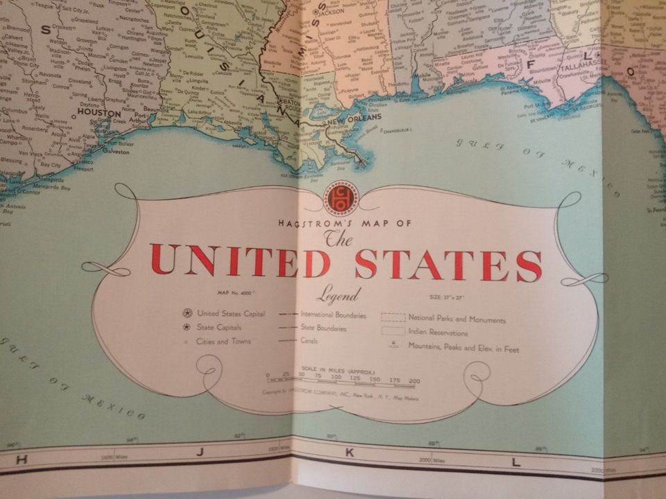 Buch New York + Vintage Landkarte US Map Hagstrom Company in Mannheim