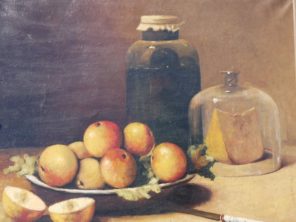 André Lanskoy - Bild - Stillleben - Käse/Obst/Glas - Ölgemälde in Hiltrup