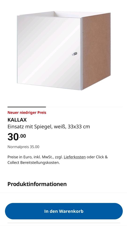 Kallax Einsätze Spiegel in München