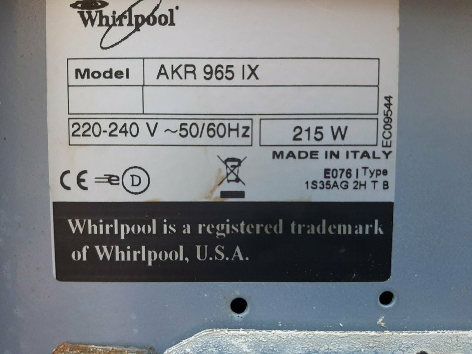 Whirlpool AKR 965 IX Dunstabzugshaube in Blankenfelde-Mahlow