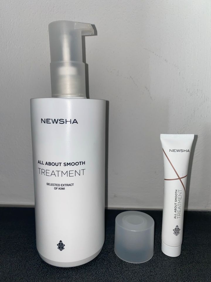 Newsha All About Smooth Treatment 1000 ml+Pumpkopf+Reisegröße in Welver