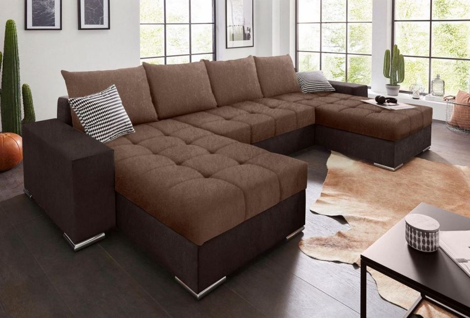 Wohnlandschaft Bett-Funktion FEDERKERN Sofa 3 Farben UVP1699,-NEU in Dortmund